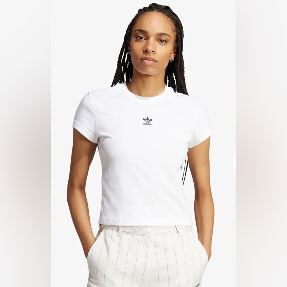 ADIDAS T-shirt ESS SLIM TEE JC8973 Donna Bianco, NWT, white, XL